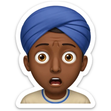 shocked indian man sticker