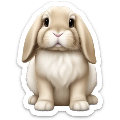 sable point holland lop bunny sticker