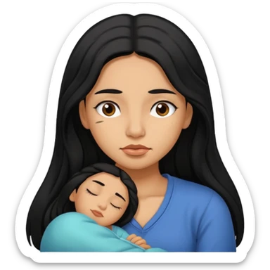 Sleepy Cuban girl sticker