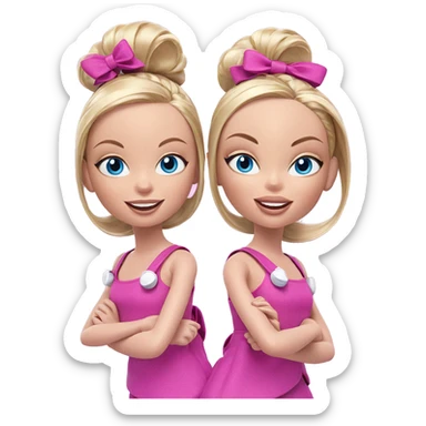 smiling blonde with blue eyes sticker