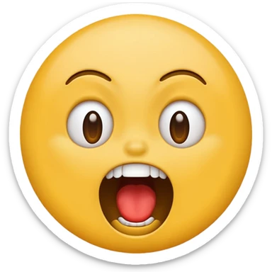 Screaming emoji sticker