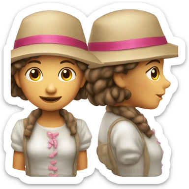 Petite fille avec un chapeau  sticker