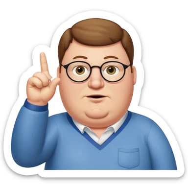Peter griffin flipping off the camera sticker