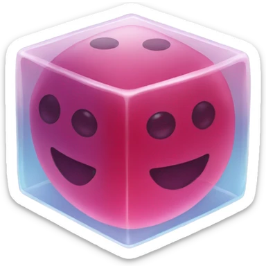 Cube of jelly sticker