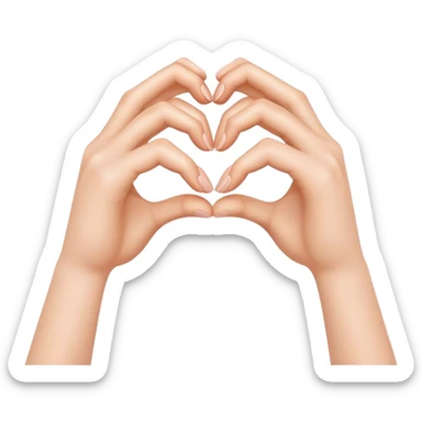 Heart hands sticker