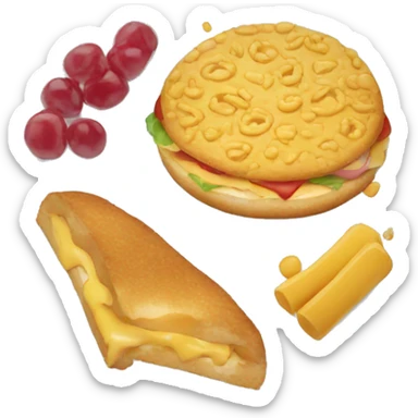 unhealthy food plate sticker
