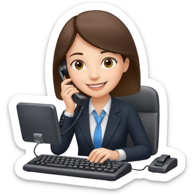 Administrative Assistant Typing And Answering Phones sticker