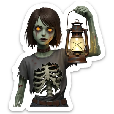 zombie girl sticker