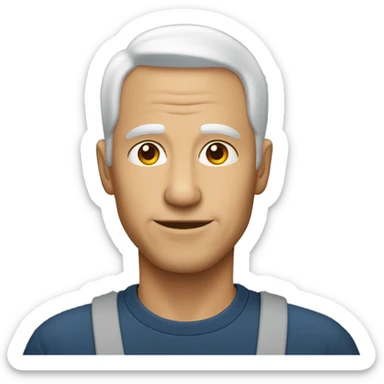 Homme sans cheveux 60 ans  sticker