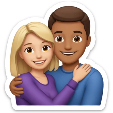 sarılan iki insan sticker