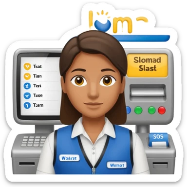 Walmart cashier sticker