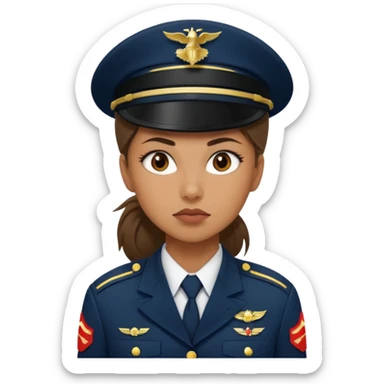 Female US Marine soldier sticker