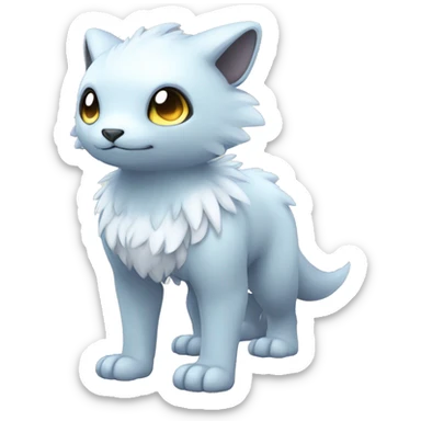 Cute cool shiny colorful animal hybrid Fakemon full body sticker