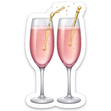 Champagne rosa sticker