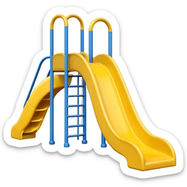 Short playground slide sticker