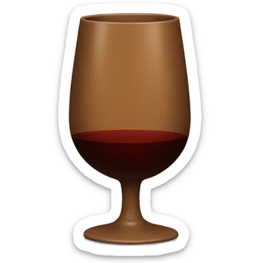Brown wine cup sticker