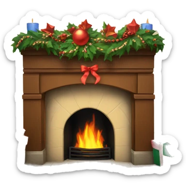 Christmas Fireplace sticker