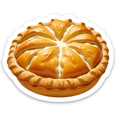 Karelian pasty with cream on top r sticker