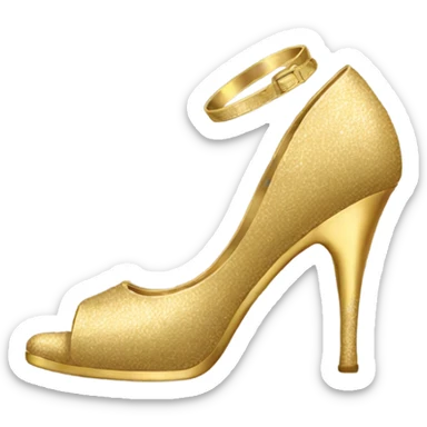 gold high heels sticker