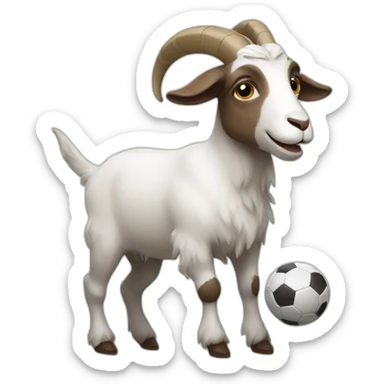 Goat playing football sticker