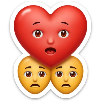 Nervous love emojis sticker