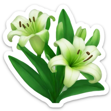 Green lillies sticker