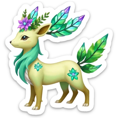 Suicune-Aurorus-Leafeon-Meganium-fusion (full body) sticker