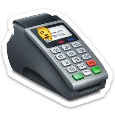 Debit card swiping payment terminal sticker