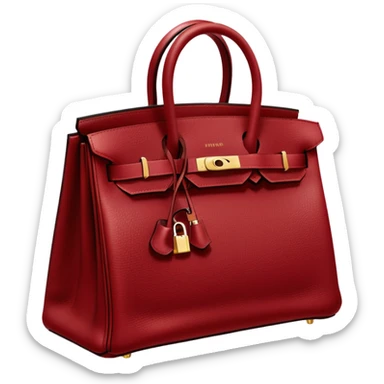 dark red hermes birkin bag sticker