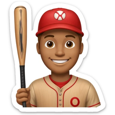 Tung tung tung sahur a wooden guy with a bat sticker