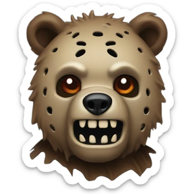 Jason Voorhees as a grizzly sticker