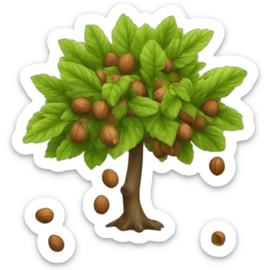hazelnut tree sticker