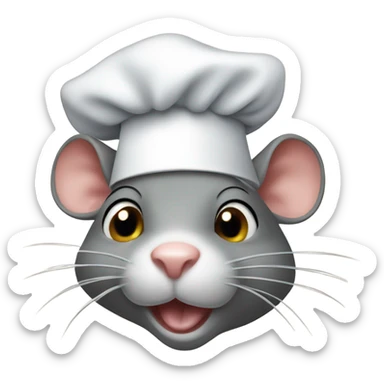 Rat in chef hat  sticker