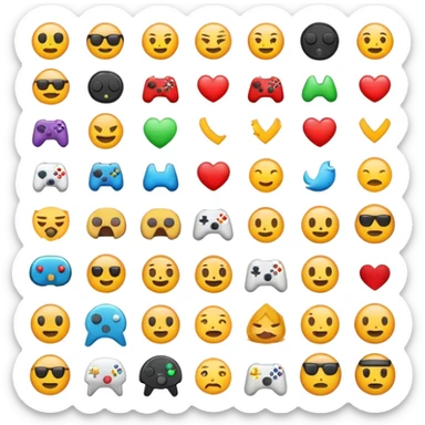 gaming emoji's sticker