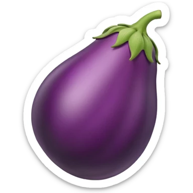 bent eggplant sticker