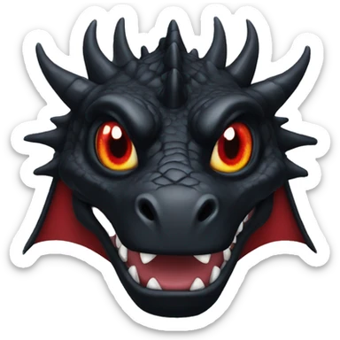 Red eyes black Dragon  sticker