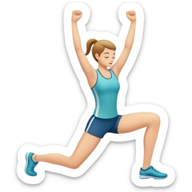 runner hamstring stretch sticker