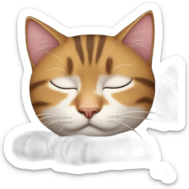 Tired cat falling asleep sticker