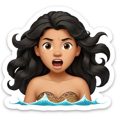disney moana screaming sticker
