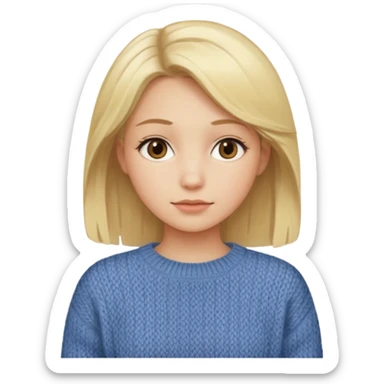 Girl with blonde hair and wearing a sweter sticker