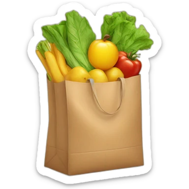 Grocery bag sticker