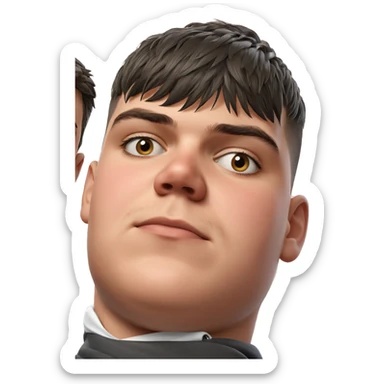 realistic portrait of a boy sticker