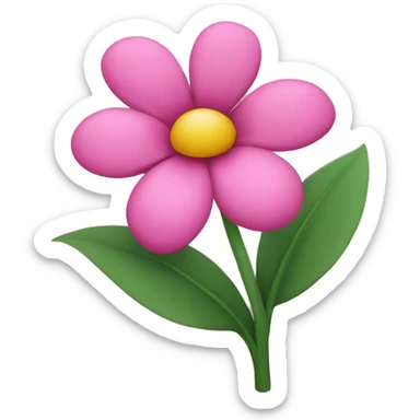 Pink flower  sticker