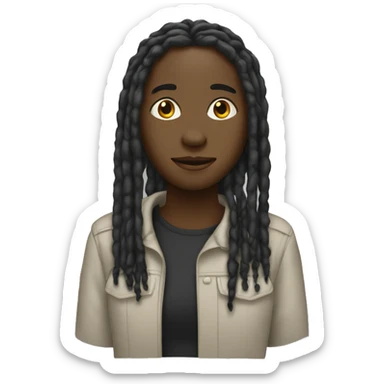 Black woman and man with dreads Couple emoji sticker