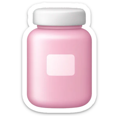 Pale pink pill bottle sticker