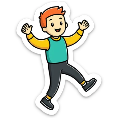 Man celebrating 20 years work anniversary  sticker