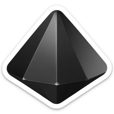 3d diamond shape matte black. diamond shape like on a playing card sticker