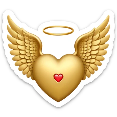 heart with angel wings sticker
