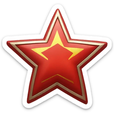 star with Soviet Union flag   sticker