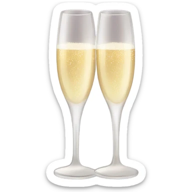 champagne flute with prosecco , make it girly sticker